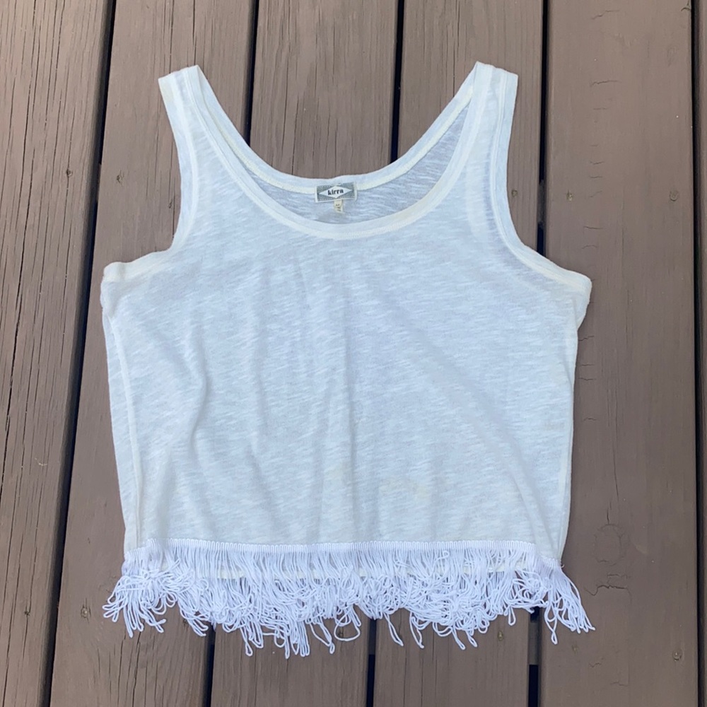 Cropped tassel top size M